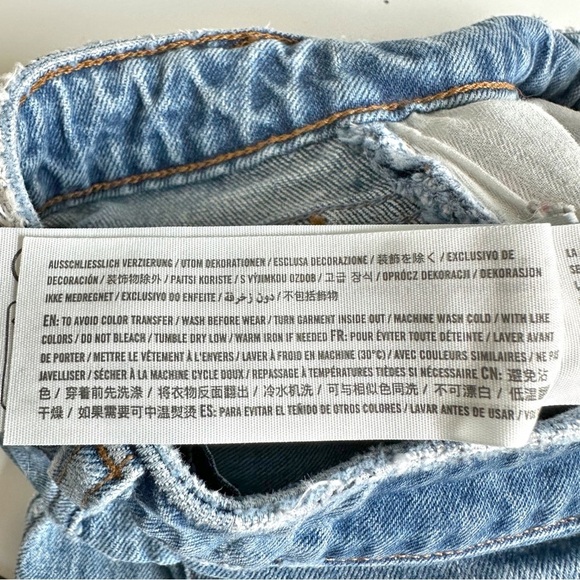 Abercrombie & Fitch Curve Love High Rise 90s Relaxed Jean 27 4 Short Stretch - Picture 9 of 9